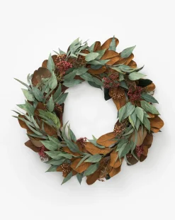 30" Faux Magnolia & Eucalyptus Wreath|UCP INTERNATIONAL COMPANY LIMITED New