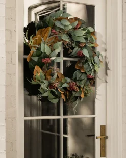 30" Faux Magnolia & Eucalyptus Wreath|UCP INTERNATIONAL COMPANY LIMITED New