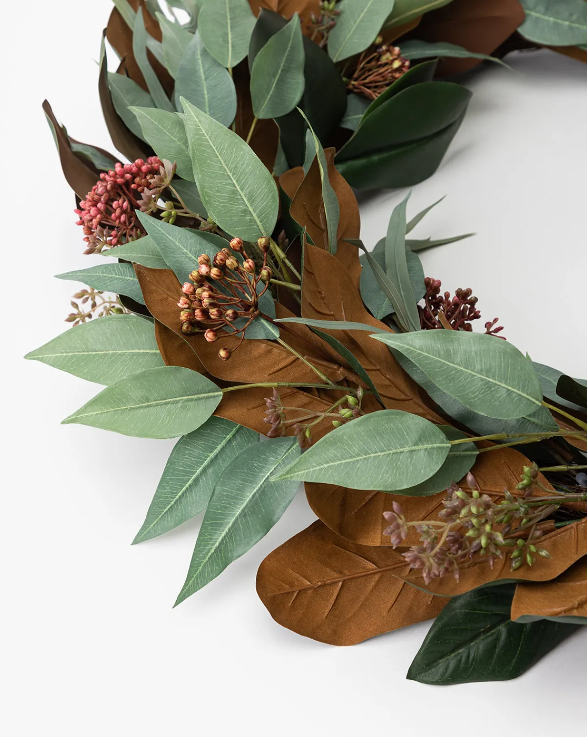 30" Faux Magnolia & Eucalyptus Wreath|UCP INTERNATIONAL COMPANY LIMITED New