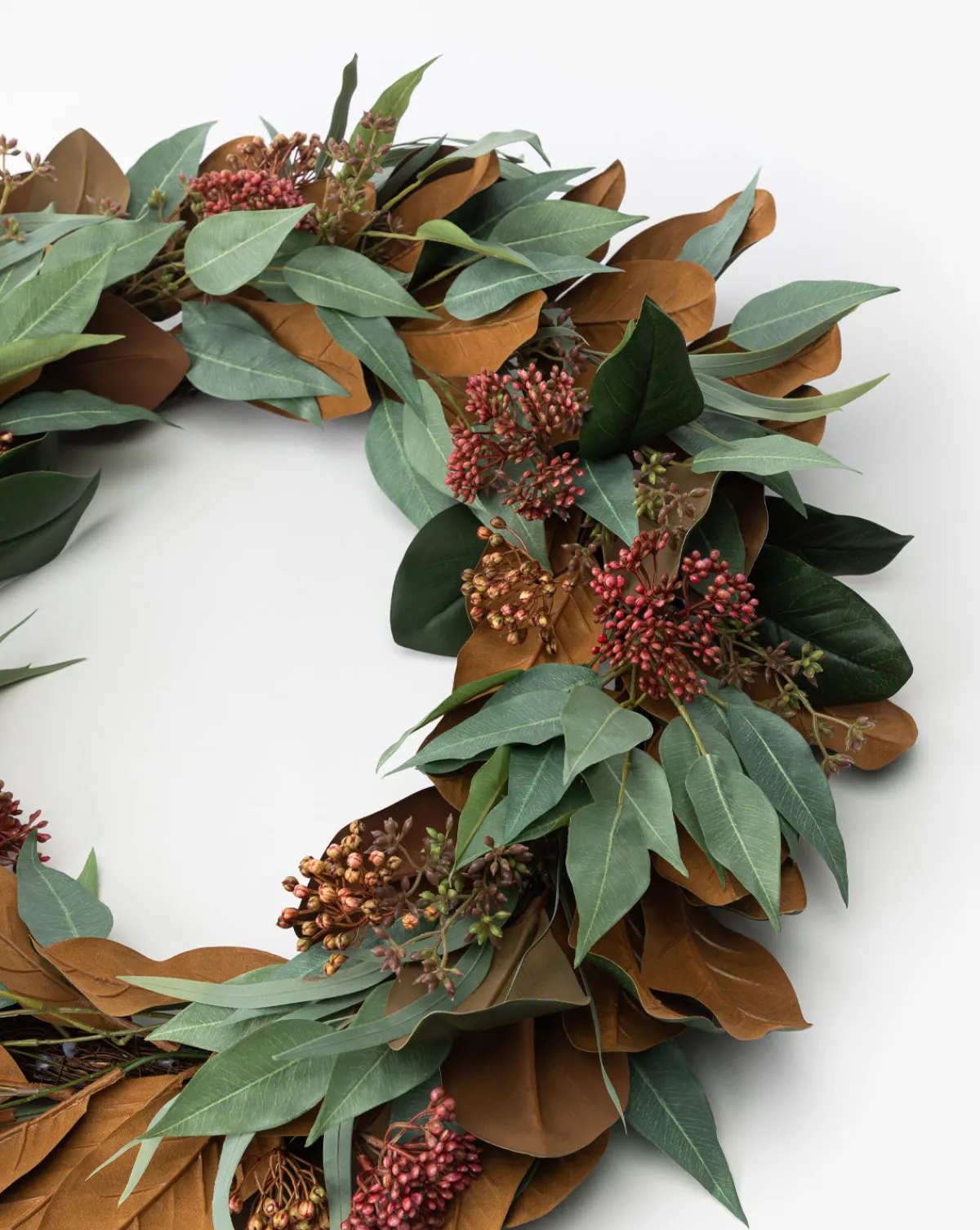 30" Faux Magnolia & Eucalyptus Wreath|UCP INTERNATIONAL COMPANY LIMITED New