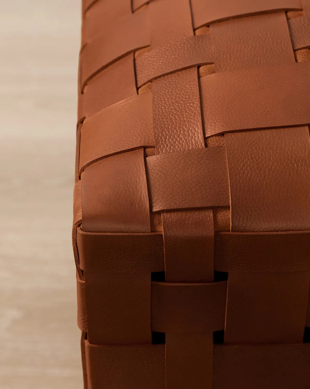 Ackley Leather Ottoman|Peninsula Home Collection Best