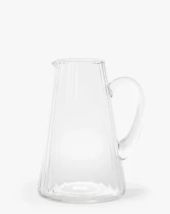 Adonis Ribbed Glass Pitcher|Creative Co-op New
