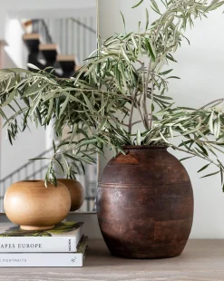 Aged Wood Vase|GOEL EXPORTS Sale