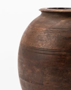 Aged Wood Vase|GOEL EXPORTS Sale