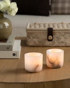 Alabaster Tea-light Holder|Stonemen Clearance