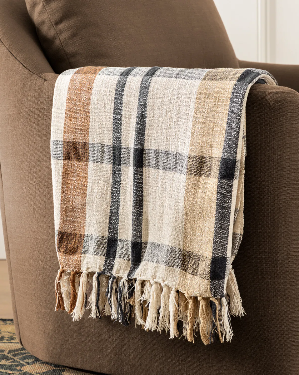 Albright Plaid Throw|Raj Online