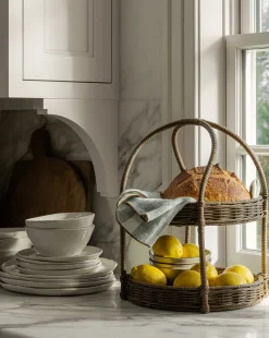 Aneesa Two-Tiered Wicker Tray|CALFURN MFG. PHILIPPINES, INC. Online