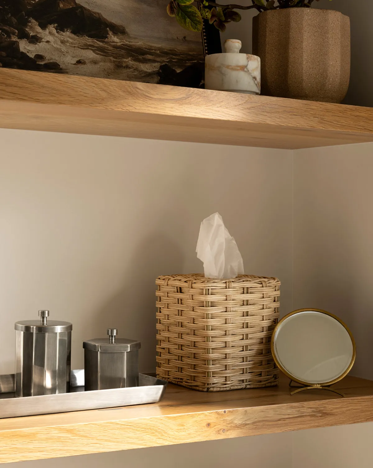 Antique Brass Folding Mirror|Creative Co-op