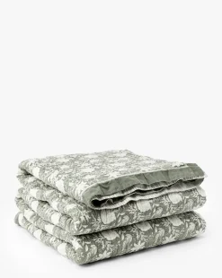 Audrey Sage Block Print Quilt|Renuka Inc. New