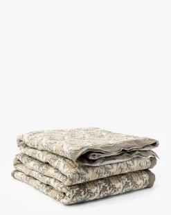 Audrey Tan Block Print Quilt|Renuka Inc. Sale