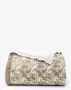 Audrey Tan Block Print Quilt|Renuka Inc. Sale