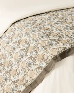 Audrey Tan Block Print Quilt|Renuka Inc. Sale