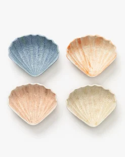 Aurelie Shell Shaped Bowls (Set of 4)|Creative Co-op New