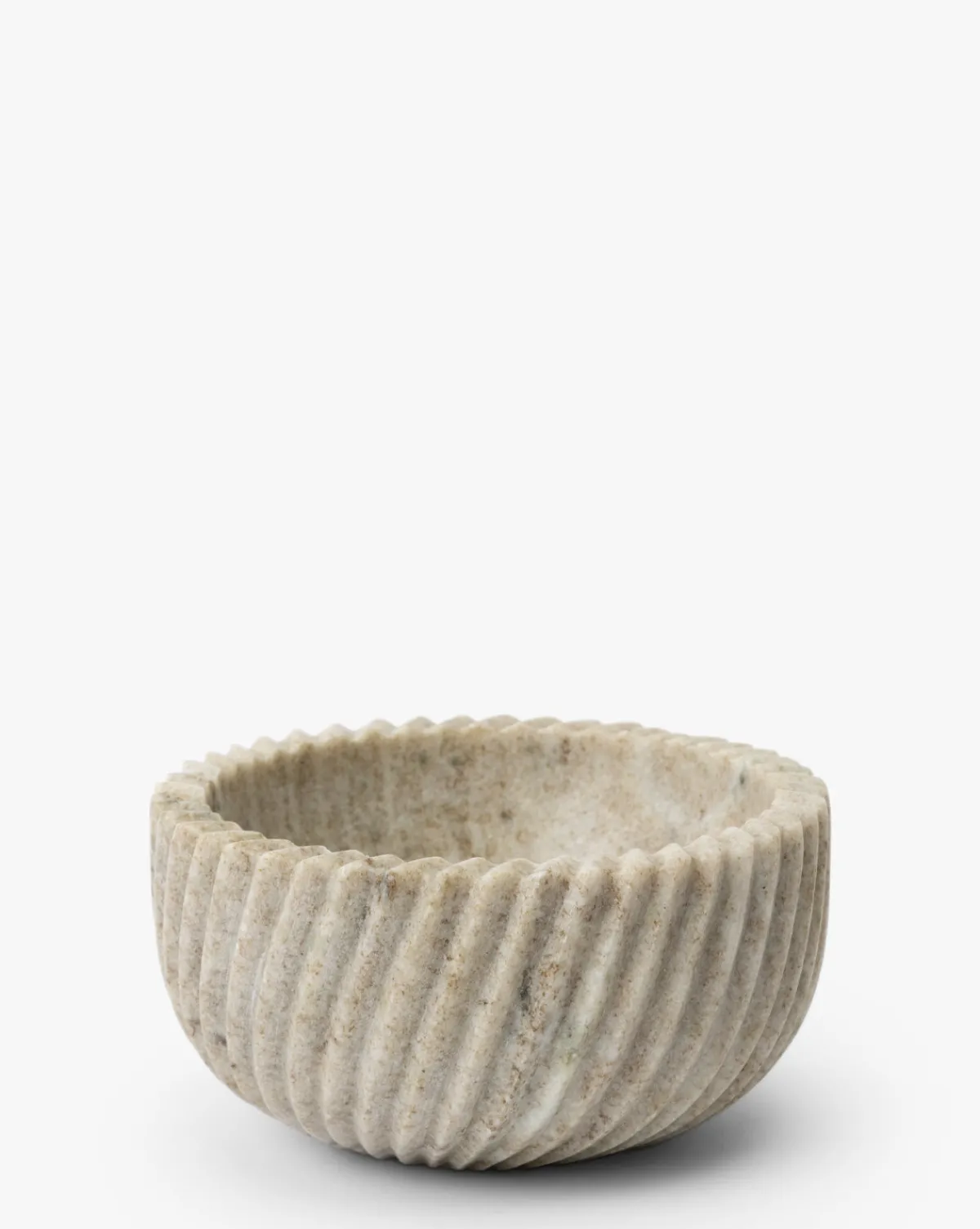 Beige Spiral Marble Bowl|Zodax Online