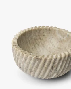 Beige Spiral Marble Bowl|Zodax Online