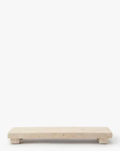 Beige Travertine Footed Serving Board|Creative Co-op Outlet