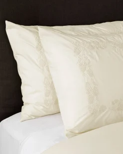 Bianca Percale Embroidered Shams (Set of 2)|Lameirinho Industria Textil, S.A. New