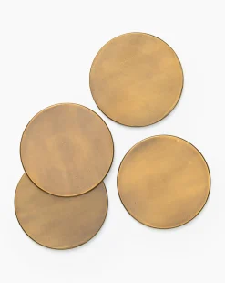 Brass Coasters (Set of 4)|Sir Madam DBA Rahulia, Inc Online