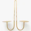 Brass Two Arm Candle Holder|Fredericks & Mae Clearance