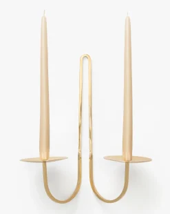 Brass Two Arm Candle Holder|Fredericks & Mae Clearance