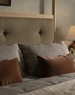 Brown Mohair Pillow with Velvet Stripe|Art Headquarters, LLC DBA Wendover Art Group DBA Kevin O'Brien Studio Best