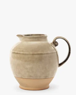 Brown Stoneware Pitcher|Creative Co-op New