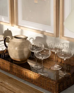 Brown Stoneware Pitcher|Creative Co-op New