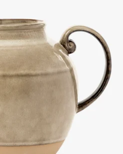 Brown Stoneware Pitcher|Creative Co-op New