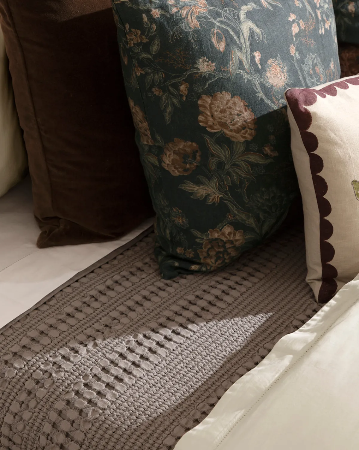 Carnel Gray Waffle Blanket|Penedo Hot