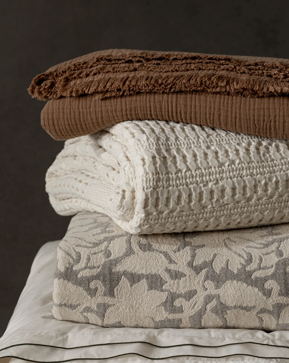 Carnel Waffle Blanket|Penedo Online