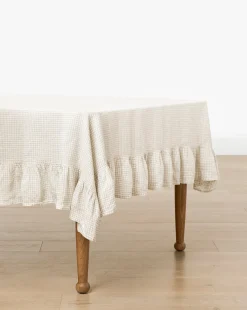 Catania Linen Ruffle Tablecloth|Vini Exports New