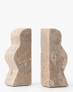 Catriona Travertine Bookends (Set of 2)|Creative Co-op Clearance