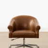 Clemence Leather Desk Chair|Makerspalm Best