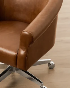 Clemence Leather Desk Chair|Makerspalm Best