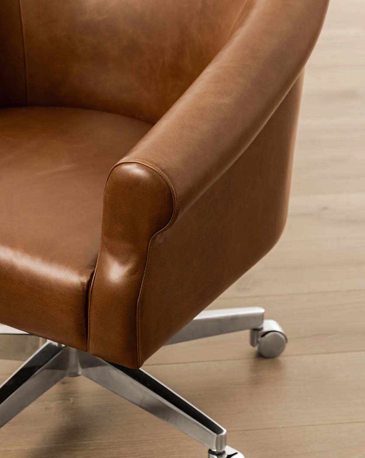 Clemence Leather Desk Chair|Makerspalm Best