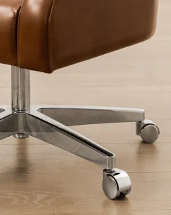 Clemence Leather Desk Chair|Makerspalm Best