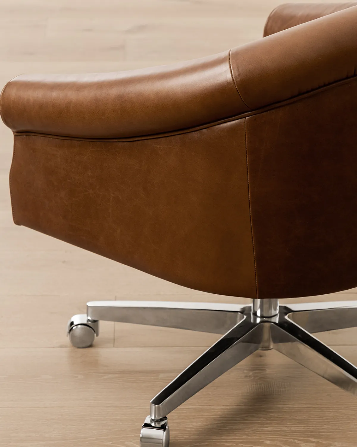 Clemence Leather Desk Chair|Makerspalm Best