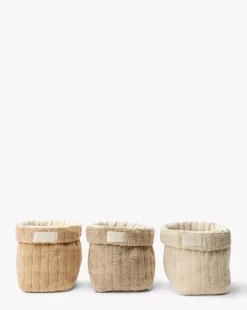 Cotton Terry Cloth Baskets (Set of 3)|Creative Co-op Clearance