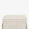 Crawford Gliding Ottoman in Gingham|Million Dollar Baby New