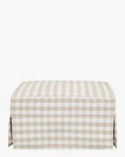 Crawford Gliding Ottoman in Gingham|Million Dollar Baby New