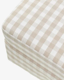 Crawford Gliding Ottoman in Gingham|Million Dollar Baby New