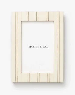 Cream Double Striped Frame|Creative Co-op Hot