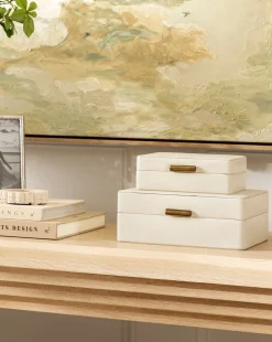 Cream Shagreen Box|Credence Clearance