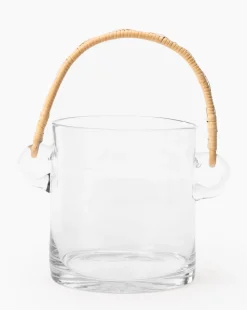 Crockett Rattan Ice Bucket|Zodax Outlet