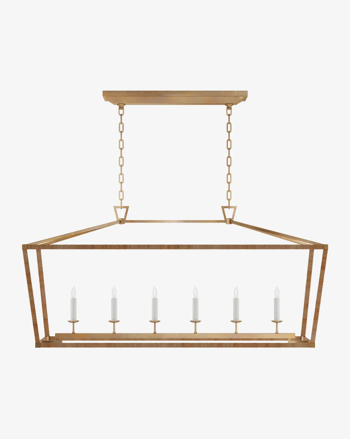 Darlana Rattan Linear Lantern|Visual Comfort & Co. Signature Outlet