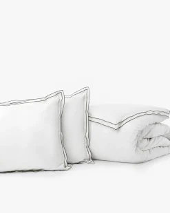 Devlin White Duvet Cover & Sham Set|Lameirinho Industria Textil, S.A. New