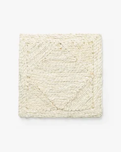 Diamond Braided Bleached Jute Rug Swatch|Palm Fiber Sale