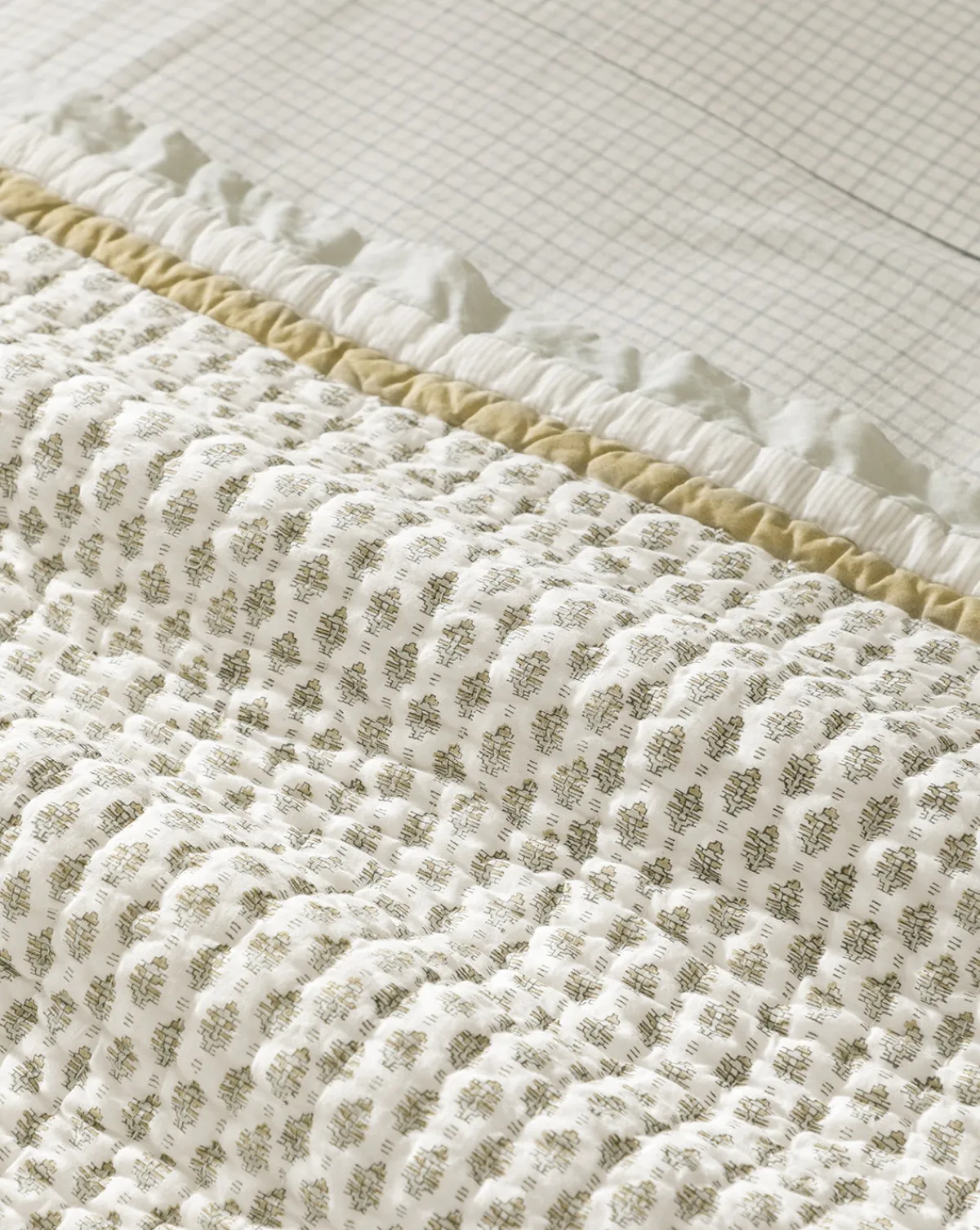 Dulcie Block Print Kids Quilt|Renuka Inc. Sale