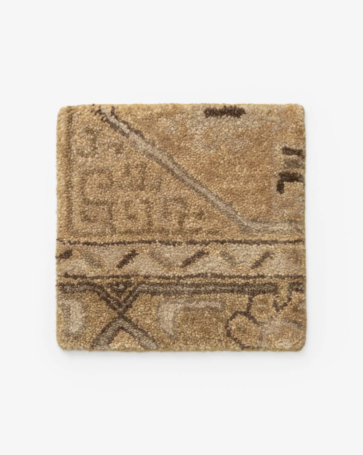 Ellington Fawn Hand-Tufted Wool Rug Swatch|Obeetee