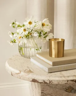 Embossed Brass Candle|Linnea's Lights Online